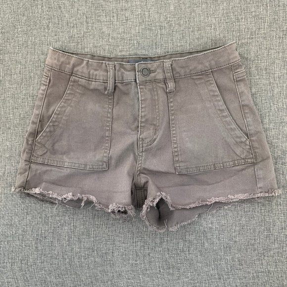 Cali 1850‎ Shorts Faded brown Distressed Fringe Casual Wear Short Shorts Size 7 - Picture 1 of 11